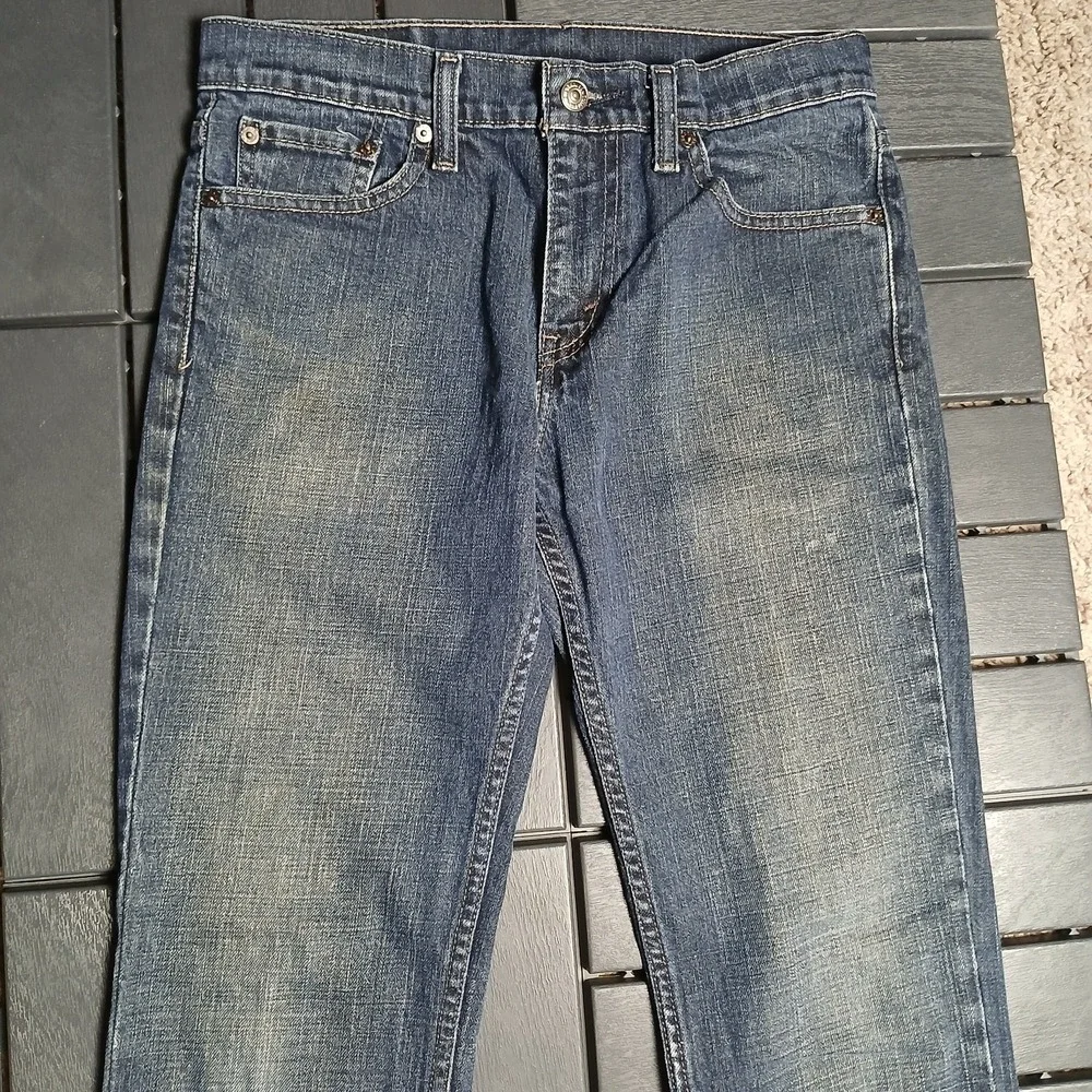 Levis Jeans Mens 30x30 Blue 511 Slim Fit Dark Wash Denim Casual Pocket Logo Work